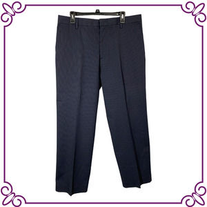 Dockers Iron Free Khaki Classic Fit Flat Front D3 Blue Pinstriped 36 x 29 NEW